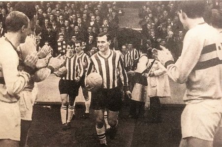1964-65 Joe Shaw 600th league game Feb 6 H V WHU W2-1 Jones Birchinall LtoR Woodward Mathewson...jpg