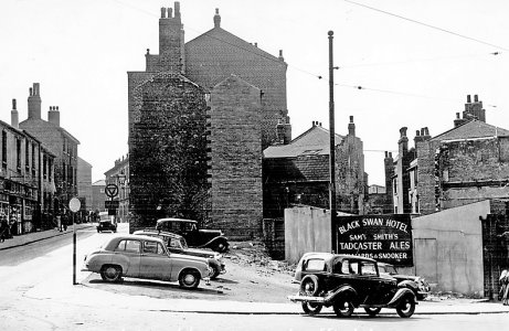 Snig Hill LtoR Bank St junction after demolition . Photo dated 23 Oct 1954 (2).jpg