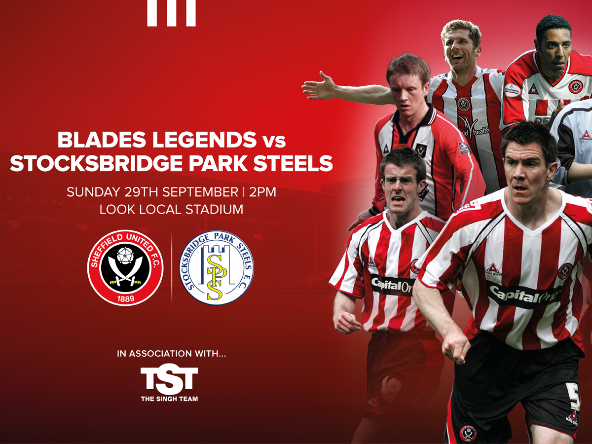 POSTPONED – Sheffield United ‘Legends’ squad in Charity Game this weekend