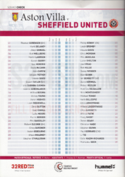 Aston Villa v. Sheffield United - 2007 - Official Matchday Programme